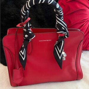 Alexander McQueen red bag in pristine condition.